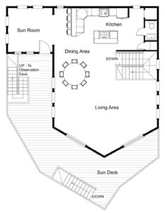Top level floor plan